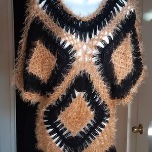 GRIFFLIN Paris Crochet Tunic Sweater